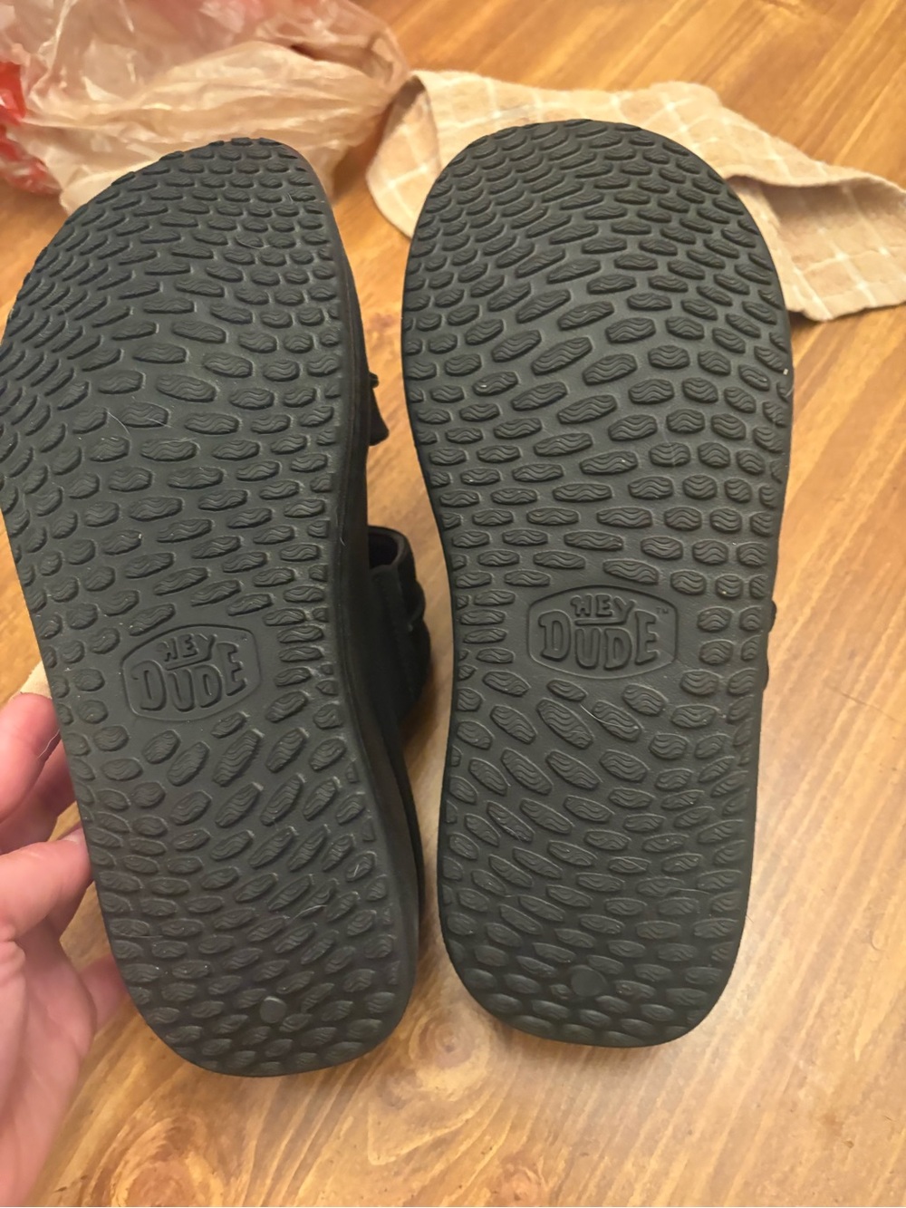 Hey Dude Black Double-Strap Platform Mules - Picture 3 of 4